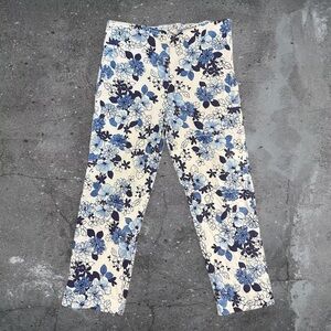 Vintage floral capri pants 90s Y2K Rachel Green cottagecore coastal grandma